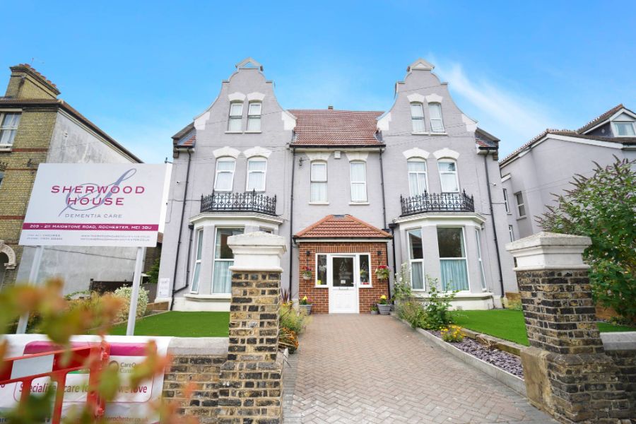 Building of Sherwood House dementia care in Rochester on Maidstone Road. Read our dementia care newsletter Rochester